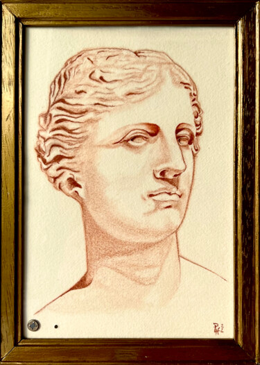 Dessin intitulée "Les yeux de Vénus (…" par Patrice Le Houedec, Œuvre d'art originale, Conté