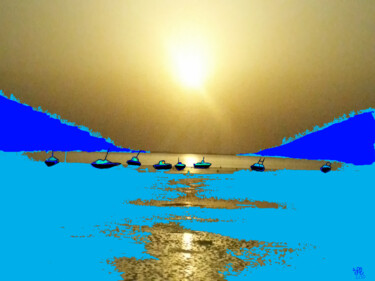 Peinture intitulée "22PN02 lumières du…" par Laydev, Œuvre d'art originale, Peinture numérique Monté sur Plexiglas