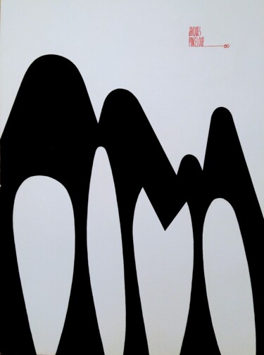 Drawing titled "" Esprit manchot "" by Jacques Pinceloup, Original Artwork, Gouache