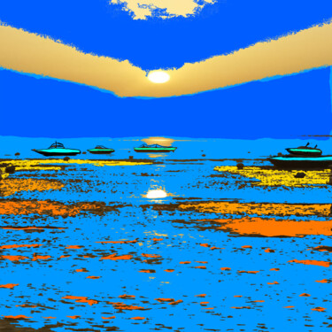 Peinture intitulée "22PN03 lumières du…" par Laydev, Œuvre d'art originale, Peinture numérique