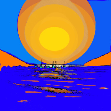 Peinture intitulée "22PN04 Lumières du…" par Laydev, Œuvre d'art originale, Peinture numérique