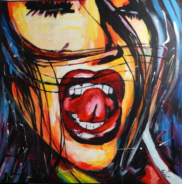 Malerei mit dem Titel "Appetite" von Stach, Original-Kunstwerk, Acryl Auf Keilrahmen aus Holz montiert
