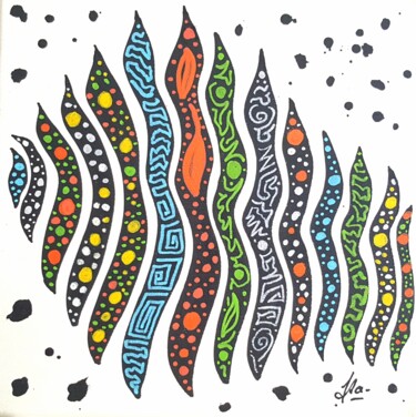 Peinture intitulée "Baby Spacium" par Isabelle Courbin, Œuvre d'art originale, Acrylique Monté sur Châssis en bois