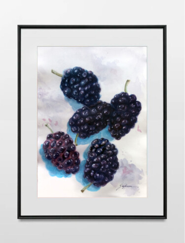 绘画 标题为“Mulberry02” 由Andrii Safonov, 原创艺术品, 水彩