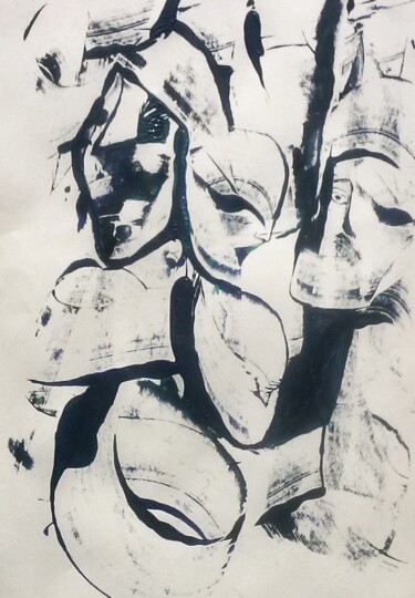 Malerei mit dem Titel "lapin peint pas bie…" von Francisco Mendes, Original-Kunstwerk, Acryl