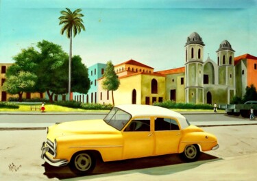 Painting titled "Almendron de la Hab…" by Artemio Alvarez, Original Artwork, Oil