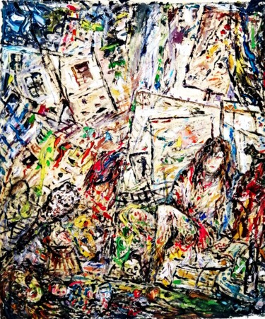 Peinture intitulée "INTERIOR STUDY" par Joseph Urie, Œuvre d'art originale, Huile