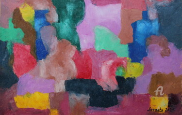 Painting titled "8 ABSTRAIT ENERGIE" by Lazzate Maral, Original Artwork, Oil