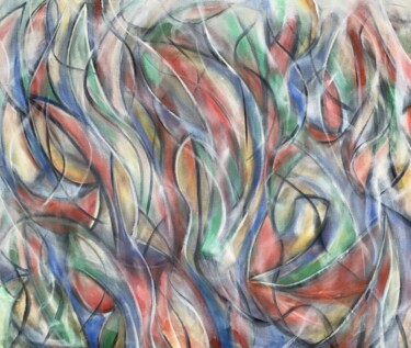 Painting titled "Floral Movement 8" by Gregg Simpson, Original Artwork, Acrylic
