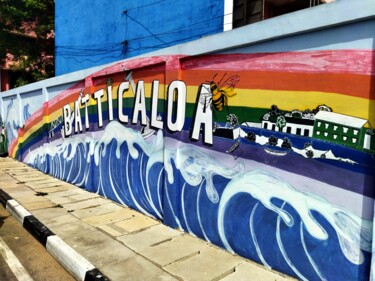 摄影 标题为“Batticaloa wave” 由Benoit Van Canneyt (Beach Art Blankenberge), 原创艺术品, 数码摄影