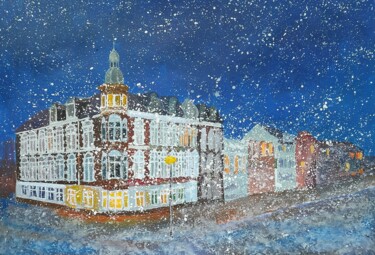 Schilderij getiteld ""Viborg. Winter eve…" door Iryna Makhovska, Origineel Kunstwerk, Acryl