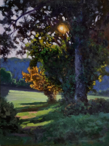 Peinture intitulée "Matin d'Octobre" par Pascal Giroud, Œuvre d'art originale, Huile