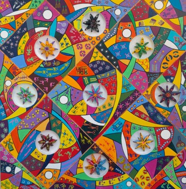 Painting titled "Couleur de déluge" by Patrick Chaneac, Original Artwork, Acrylic