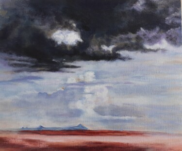 Peinture intitulée "Orage sur la côte p…" par Alain Favé, Œuvre d'art originale, Acrylique