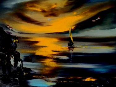Peinture intitulée "Terra d 'Otrento" par Pascal Jung, Œuvre d'art originale, Huile