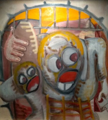 Peinture intitulée "Enfin, même si !" par François Devreux, Œuvre d'art originale, Huile Monté sur Châssis en bois
