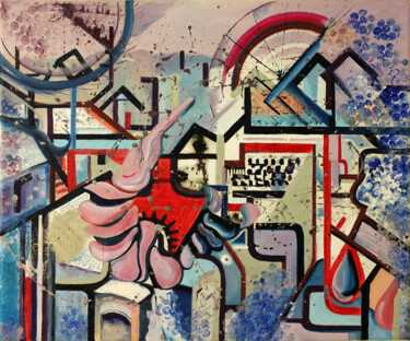 Painting titled "Shrimp" by Constantin Roucault, Original Artwork, Oil