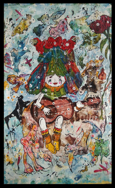 Painting titled "life is beautiful" by Mayron Allmeida, Original Artwork, Acrylic