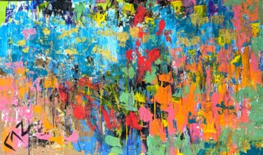 Painting titled "Temporary Petrichor" by Cassie Burgan, Original Artwork, Acrylic