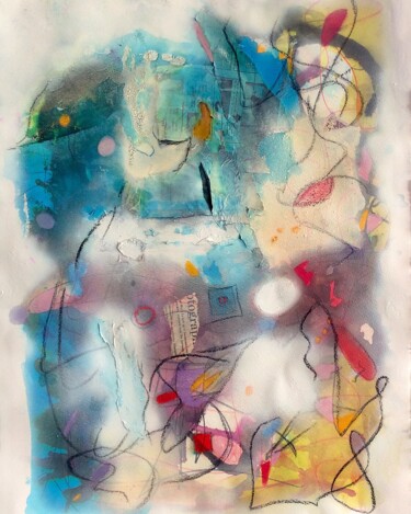 Peinture intitulée "Dechirure" par Any, Œuvre d'art originale, Collages