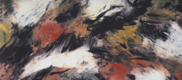 Pittura intitolato "Loin/près 11" da Ln Le Cheviller, Opera d'arte originale, Inchiostro