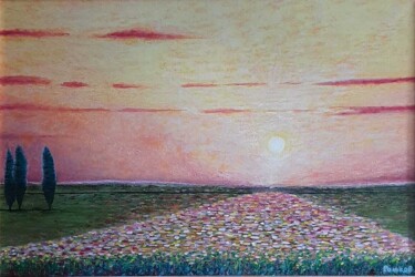 Pittura intitolato "Первый луч" da Sergei Rashkov, Opera d'arte originale, Olio