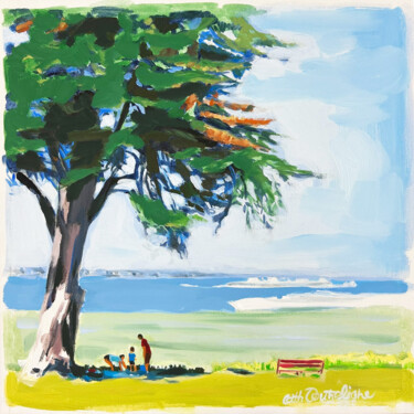 Le pique nique Peinture intitulée "Le pique nique" par Cathy Doutreligne, Œuvre d'art originale, Acrylique Monté sur Châssis en bois