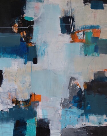 Painting titled "blueses" by Jerflext, Original Artwork, Acrylic