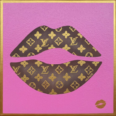 绘画 标题为“LOUIS PINK LIPS” 由Alla Grande, 原创艺术品, 丙烯