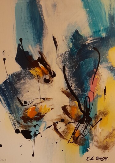 Peinture intitulée "Les coques 4" par Eric De Buncey, Œuvre d'art originale, Acrylique Monté sur Châssis en bois