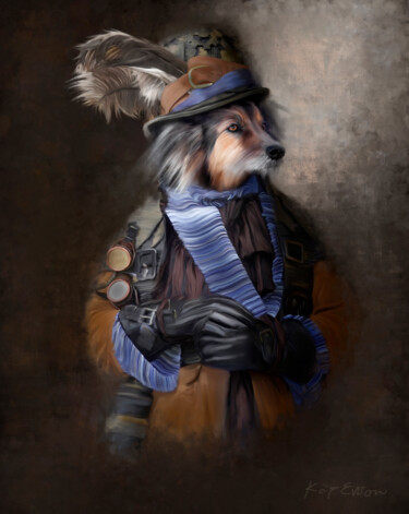Digital Arts titled "Master of the Hounds" by Kay Evison, Original Artwork, Digital Painting