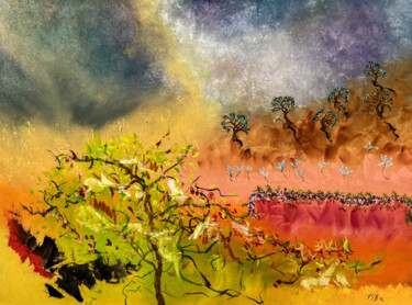 Pittura intitolato "U to' jardinu" da Yūrei, Opera d'arte originale, Olio