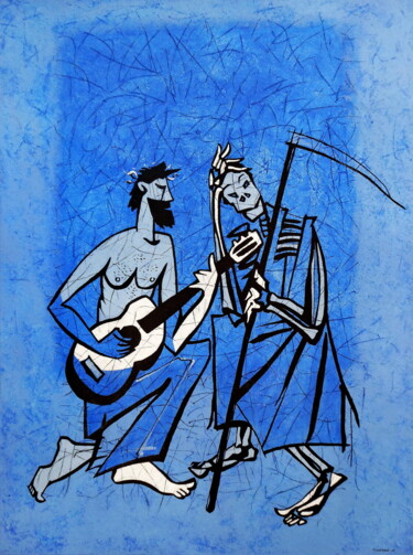 Painting titled "Orpheus" by Evgen Semenyuk, Original Artwork, Acrylic