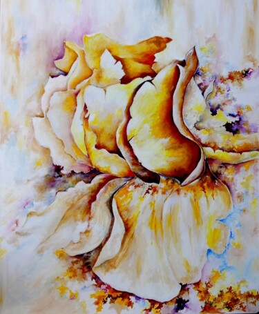 绘画 标题为“-Gorgeous flower-” 由Jean Jourdan, 原创艺术品, 丙烯