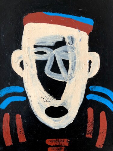 Painting titled "Abstract face" by Ellie Ali, Original Artwork, Acrylic
