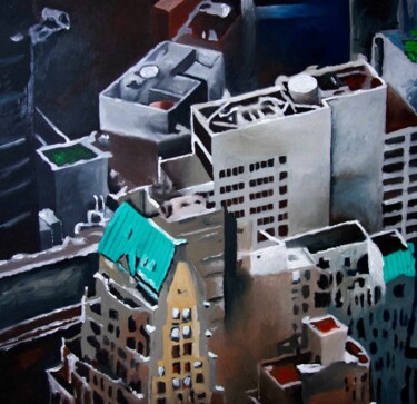 제목이 "New-York Rooftop"인 미술작품 Michel Fourcade로, 원작, 아크릴