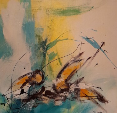 Peinture intitulée "Les coques 9" par Eric De Buncey, Œuvre d'art originale, Acrylique Monté sur Châssis en bois