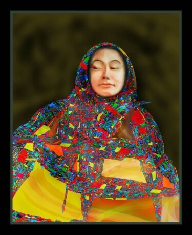 Digital Arts titled "Rosa, chained by a…" by Phillip Reese, Original Artwork, Digital Painting