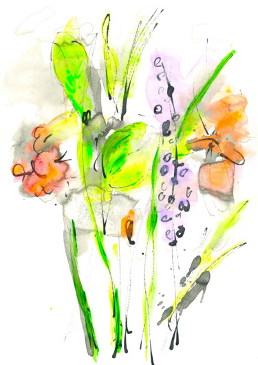 数字艺术 标题为“Spring Flowers” 由Mnstudio, 原创艺术品, 数字油画