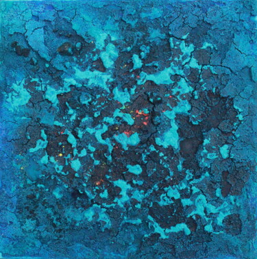 Blue serie N°1 Peinture intitulée "Blue serie N°1" par Robert Cadiere, Œuvre d'art originale, Sable Monté sur Châssis en bois