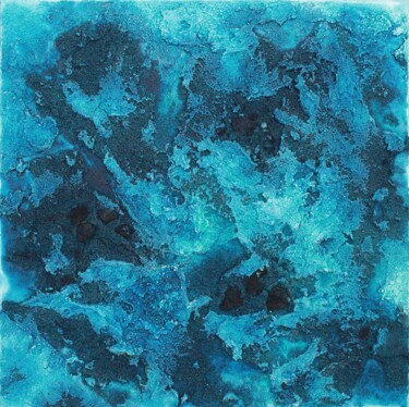 Blue serie N°2 Peinture intitulée "Blue serie N°2" par Robert Cadiere, Œuvre d'art originale, Sable Monté sur Châssis en bois