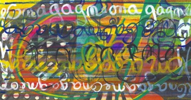 Рисунок под названием "On a gagné V et M" - Catb, Подлинное произведение искусства, Пастель