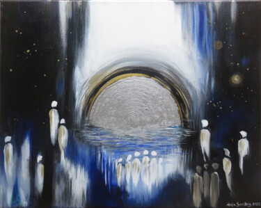 Unsterbliche Seelen Malerei mit dem Titel "Unsterbliche Seelen" von Anja Semling, Original-Kunstwerk, Acryl Auf Keilrahmen aus Holz montiert