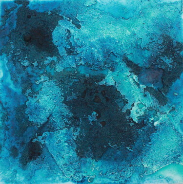Blue serie 4 Peinture intitulée "Blue serie 4" par Robert Cadiere, Œuvre d'art originale, Sable Monté sur Châssis en bois