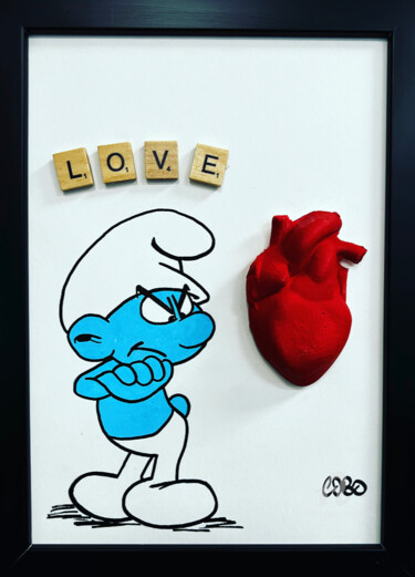 Peinture intitulée "LOVE" par Cobo, Œuvre d'art originale, Acrylique