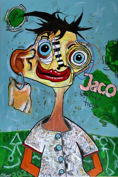 绘画 标题为“JACO-love, to be a…” 由Detlev Eilhardt, 原创艺术品, 丙烯