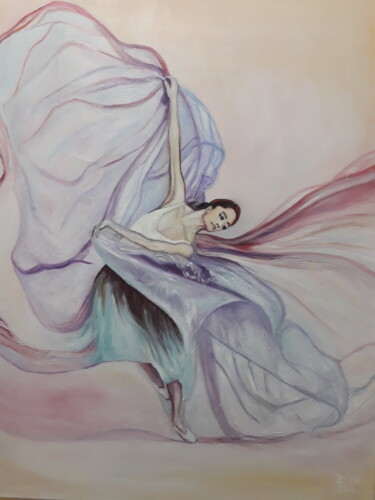 绘画 标题为“Pretty Ballerina” 由Birger Dicke, 原创艺术品, 油