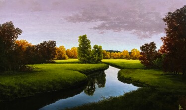 Peinture intitulée "Сolors of autumn tr…" par Oleg Baulin, Œuvre d'art originale, Huile Monté sur Châssis en bois