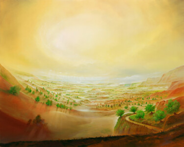 Painting titled "Lichtbildung" by Silvian Sternhagel, Original Artwork, Oil