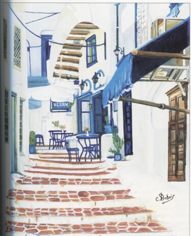 绘画 标题为“le Bar des Artistes…” 由Claude Dubois, 原创艺术品, 油 安装在artwork_cat.上